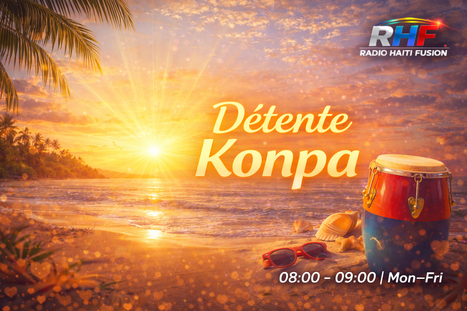 Détente Konpa  🕗 08:00 – 09:00 | Mon–Fri