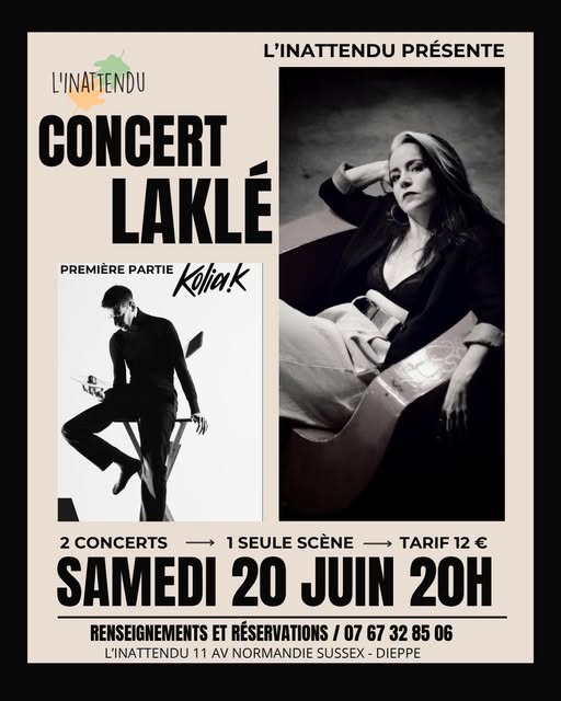 🔥 DOUBLE CONCERT À L’INATTENDU – SAMEDI 20 JUIN • 20H 🔥