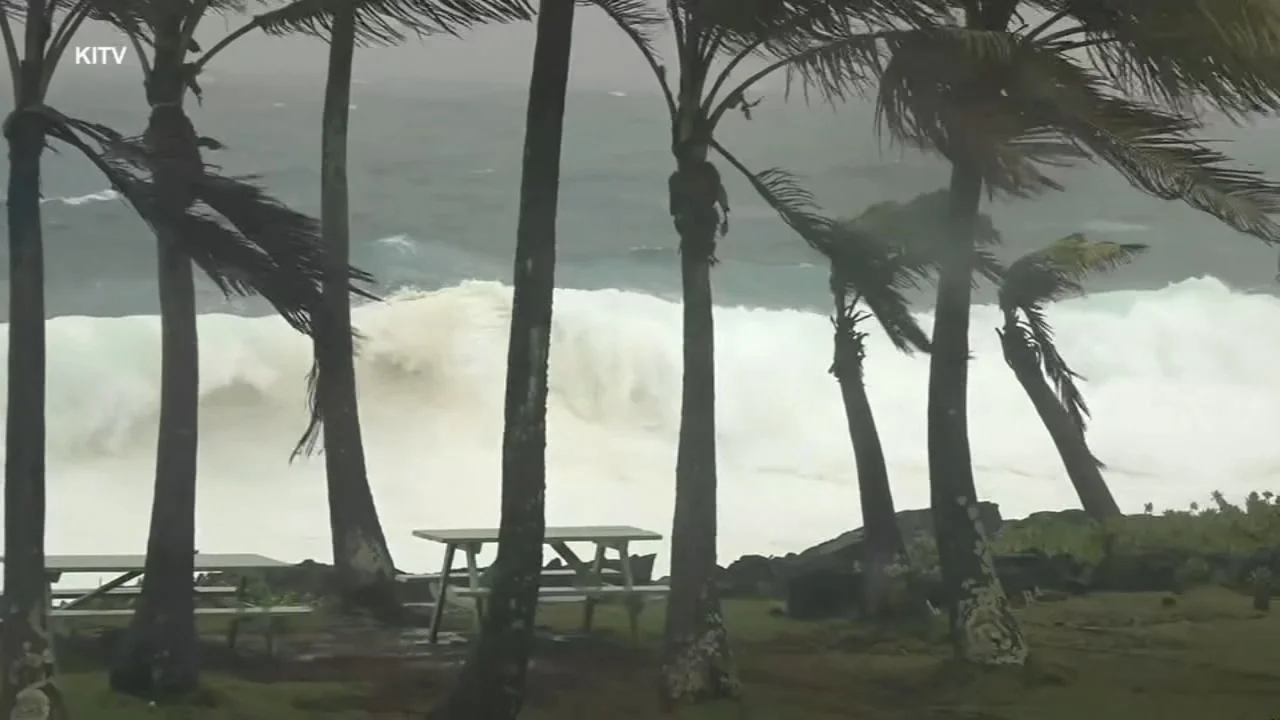 Lala strengthens into a hurricane and bears down on Hawaii’s Big Island with heavy rain, winds
