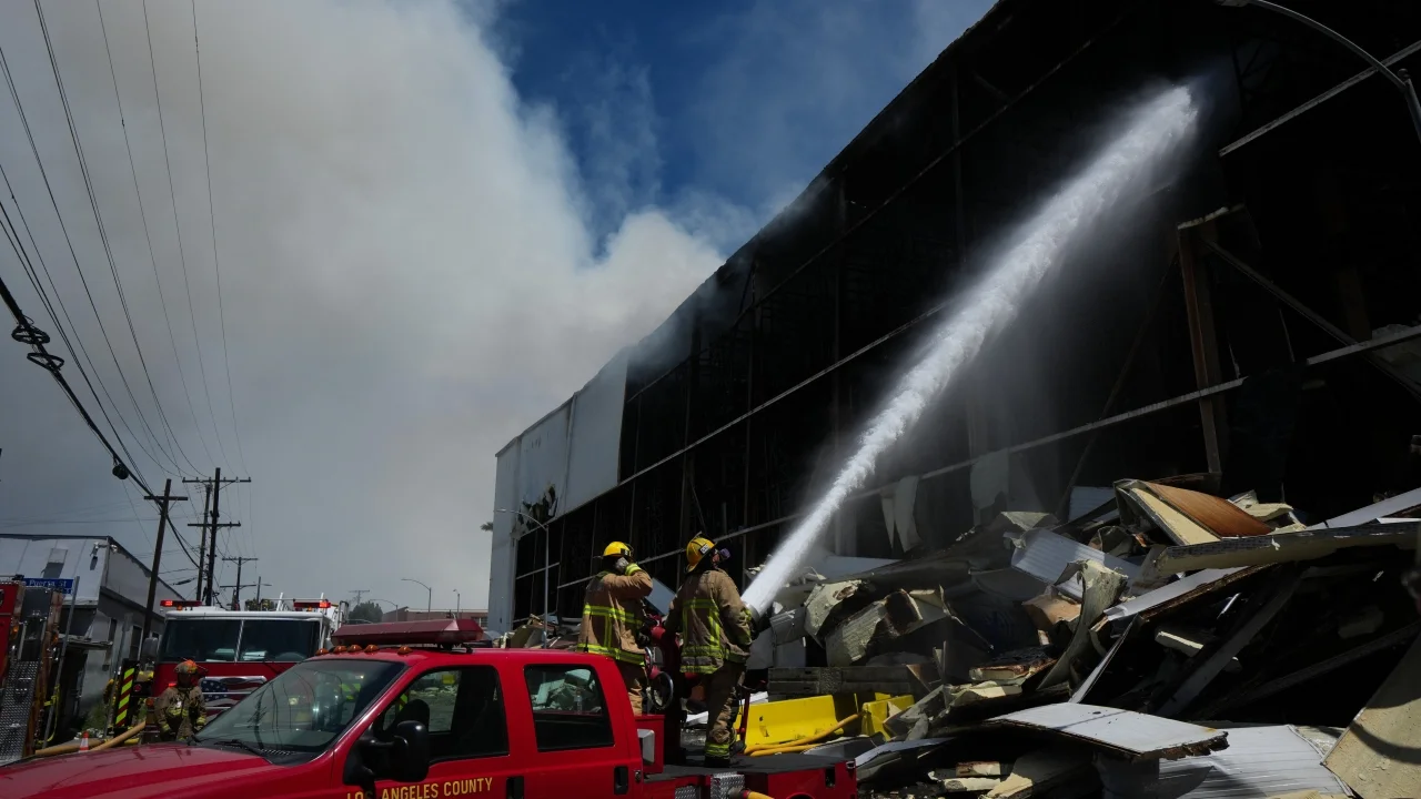Neighbors vent their frustrations over Boyle Heights warehouse fire aftermath