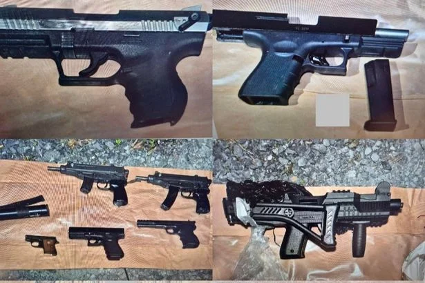 Machine guns and drugs seized in operation targeting organised crime across Leinster