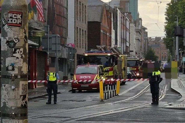 Man arrested after climbing crane on Talbot Street