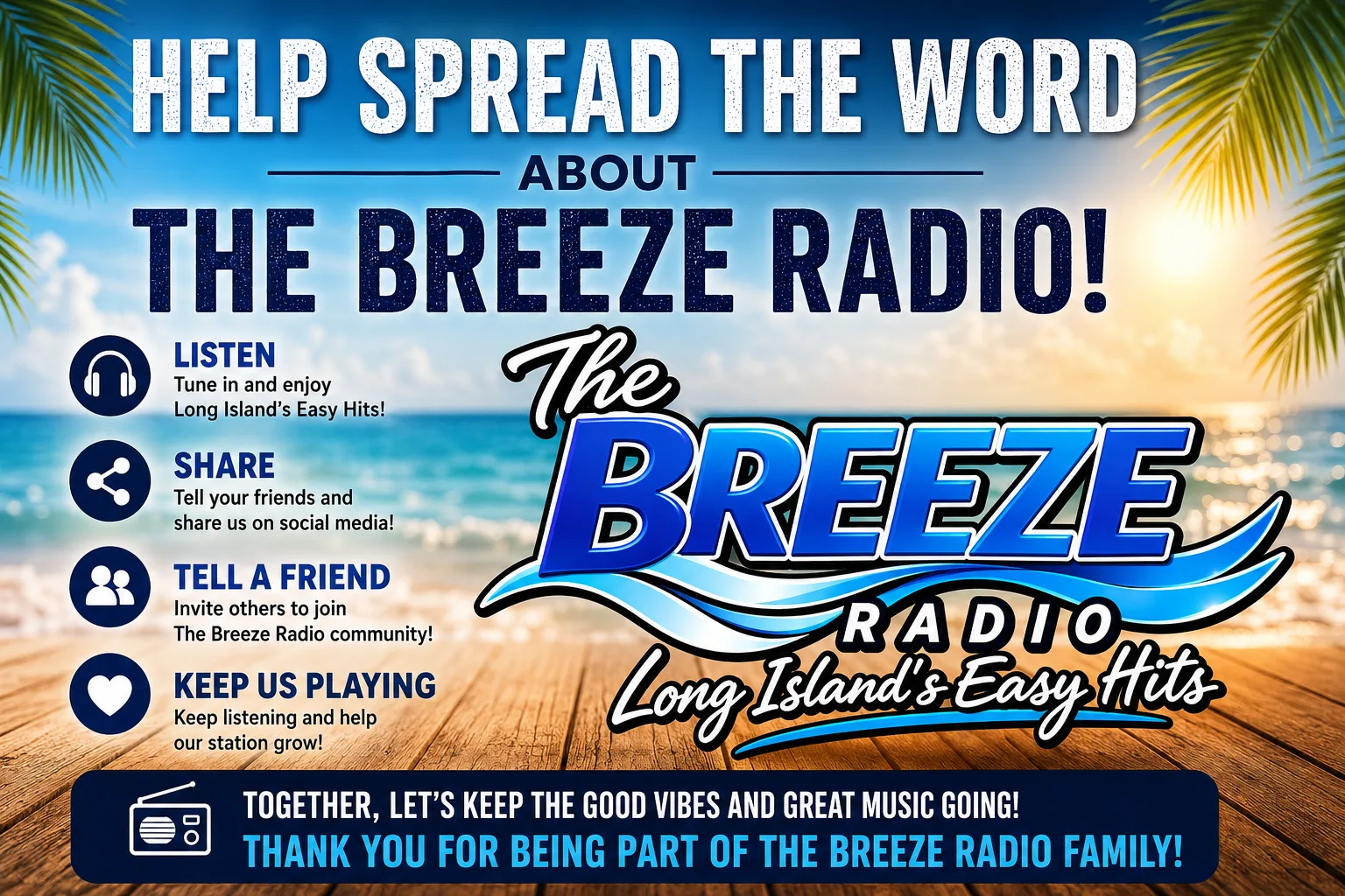 Help Spread the Word About The Breeze Radio!