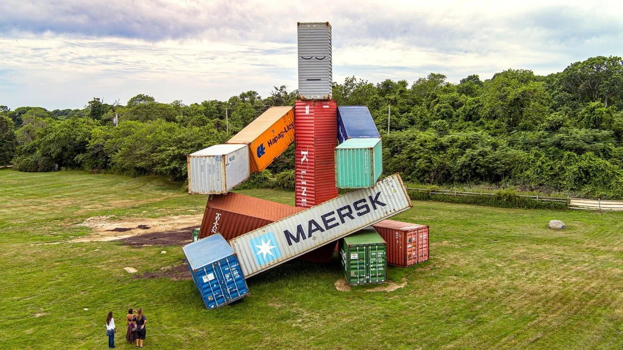 East Hampton sues to demolish towering shipping container sculpture